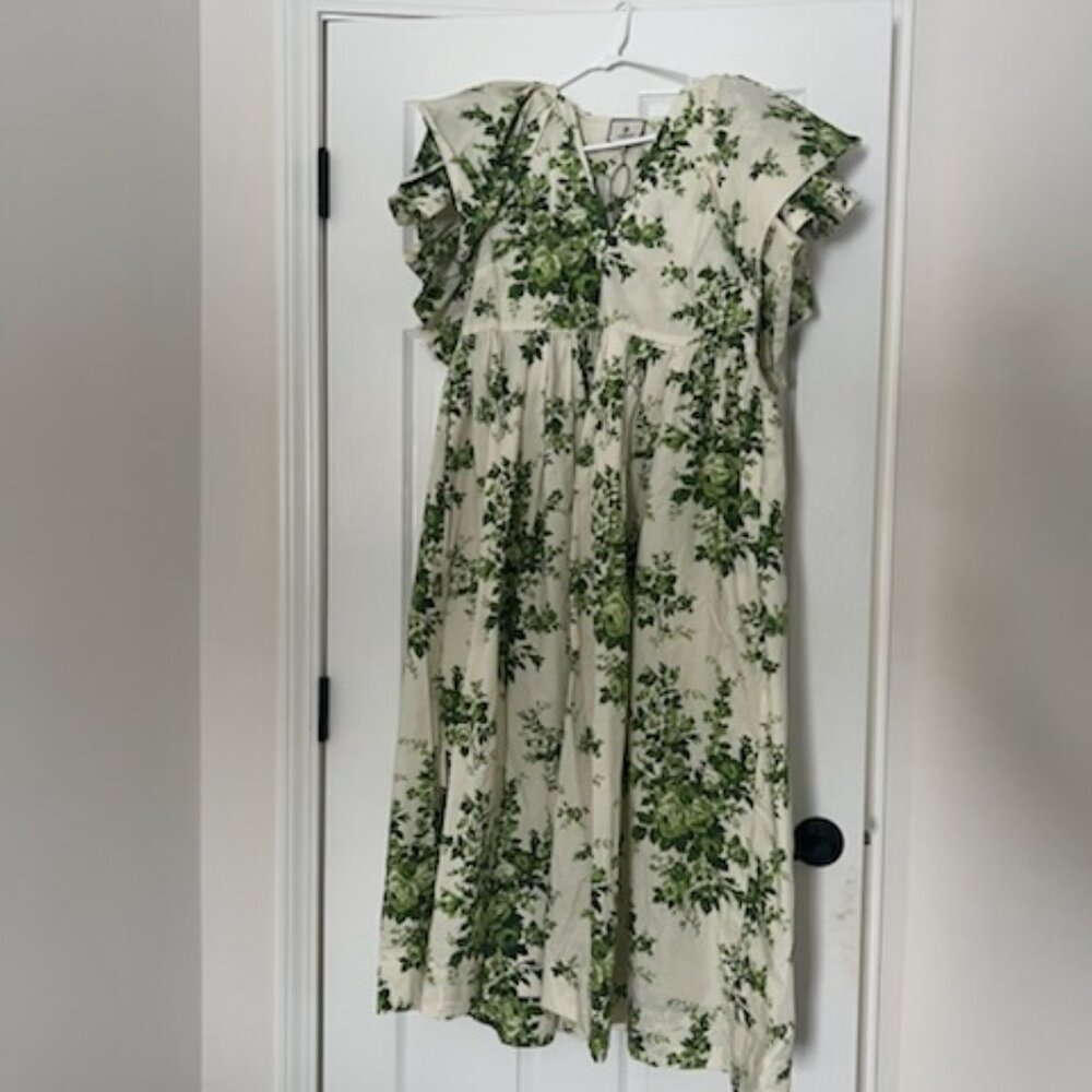 Tuckernuck Green Floral Midi Dress - Picture 3 of 5